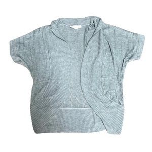 A Knitch Above Womens Cardigan Sweater Women Small S Gray Short Sleeve